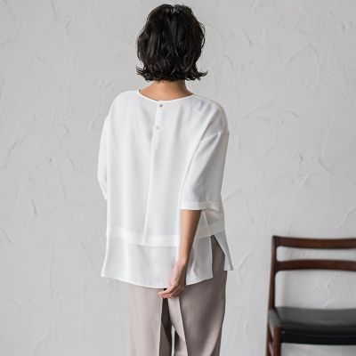 【大きいサイズ】”シワレス”Ｔブラウス≪洗濯機で洗える≫