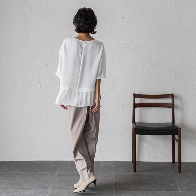 【大きいサイズ】”シワレス”Ｔブラウス≪洗濯機で洗える≫