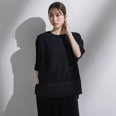【大きいサイズ】”シワレス”Ｔブラウス≪洗濯機で洗える≫