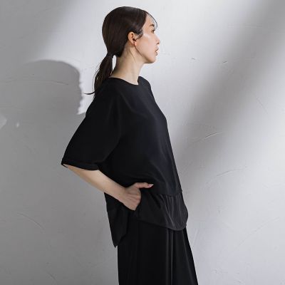 【大きいサイズ】”シワレス”Ｔブラウス≪洗濯機で洗える≫