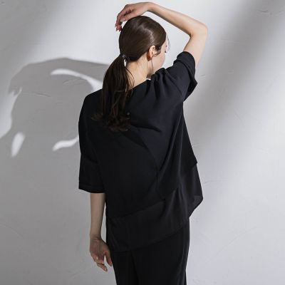 【大きいサイズ】”シワレス”Ｔブラウス≪洗濯機で洗える≫