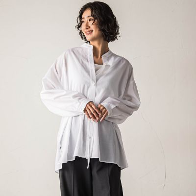 【大きいサイズ】【ｂｉｙｏｒｉ】シアーシャツ≪洗濯機で洗える≫