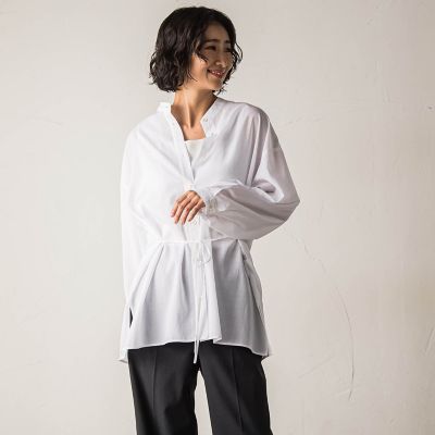 【大きいサイズ】【ｂｉｙｏｒｉ】シアーシャツ≪洗濯機で洗える≫