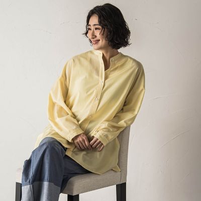【大きいサイズ】【ｂｉｙｏｒｉ】シアーシャツ≪洗濯機で洗える≫
