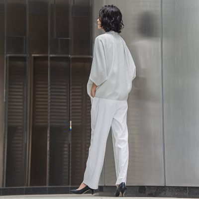 【大きいサイズ】シアーバンブーブラウス≪洗濯機で洗える≫