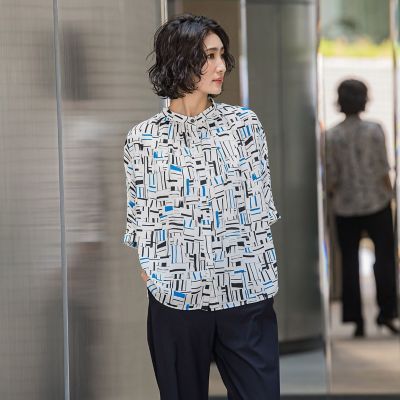 大きいサイズ】幾何柄ブラウス≪洗濯機で洗える≫ | la.f（Women
