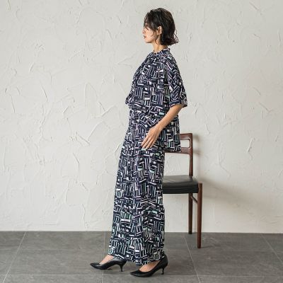 la.f... / ラ・エフ 幾何柄ブラウス≪洗濯機で洗える≫ 幾何柄ブラウス≪洗濯機で洗える≫ | la.f（ラ エフ