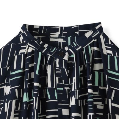 大きいサイズ】幾何柄ブラウス≪洗濯機で洗える≫ | la.f（Women