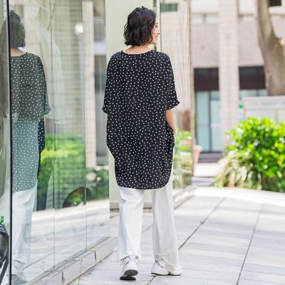 【大きいサイズ】【ｂｉｙｏｒｉ】”着心地さらっと”半袖万能フレアチュニック≪洗濯機で洗える≫