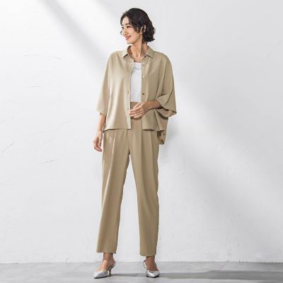 【大きいサイズ】キレリシャツブラウス≪洗濯機で洗える≫