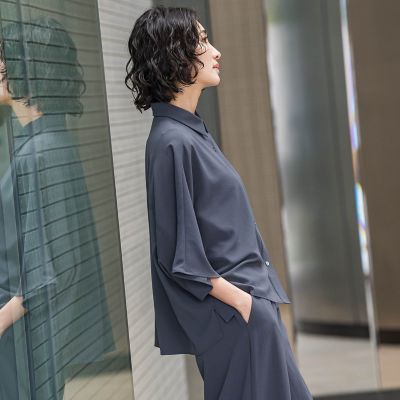 【大きいサイズ】キレリシャツブラウス≪洗濯機で洗える≫