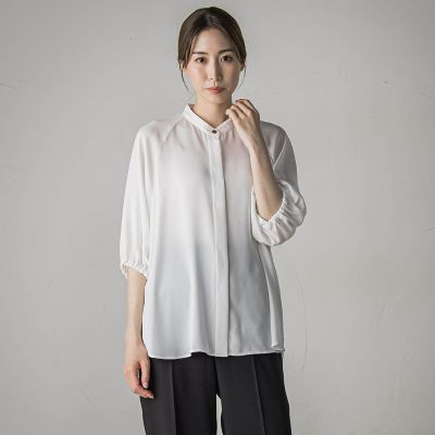 大きいサイズ】ジョーゼットブラウス≪洗濯機で洗える≫ | la.f