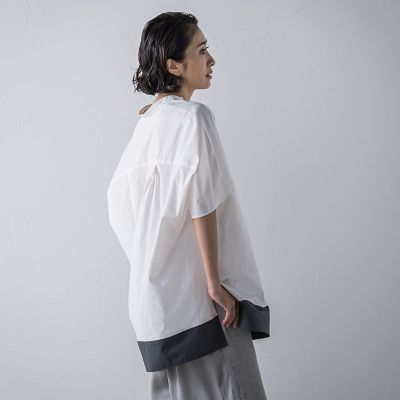 美品　23区 大きいサイズ 洗える リベコリネン スキッパーシャツ　40 L 美品 23区 大きいサイズ 洗える リベコリネン スキッパーシャツ
