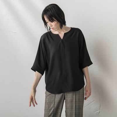 大きいサイズ】ジョーゼットブラウス≪洗濯機で洗える≫ | la.f