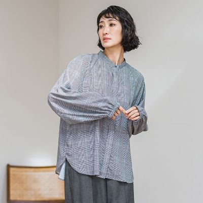 【送料無料】la.f...（Women/大きいサイズ）/ラ エフ L（大きいサイズ）ジョーゼットチェックブラウス&#8810;洗濯機で洗える&#8811; 24ブラック系その他 トップス【三越伊勢丹/公式】
