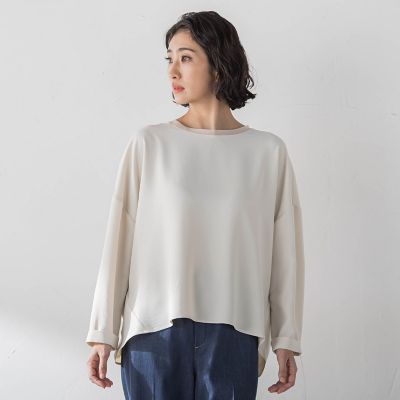 美品 カルゼストレッチブラウス 36サイズ 大きいサイズ】ハイストレッチカルゼブラウス | la.f（Women/大きい