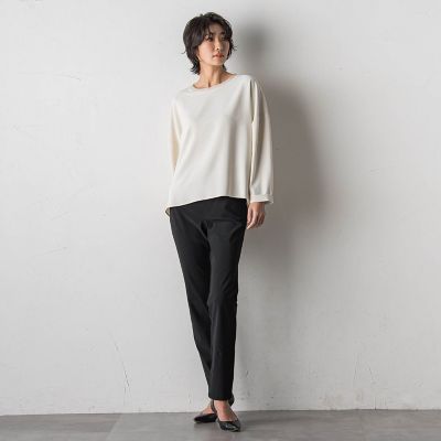 美品 カルゼストレッチブラウス 36サイズ 大きいサイズ】ハイストレッチカルゼブラウス | la.f（Women/大きい