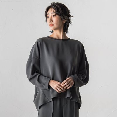 美品 カルゼストレッチブラウス 36サイズ 大きいサイズ】ハイストレッチカルゼブラウス | la.f（Women/大きい