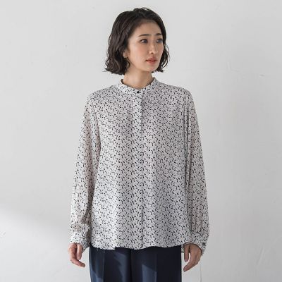 ＜la.f...（Women/大きいサイズ）＞【大きいサイズ】ジオメトリック柄ブラウス