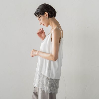 大きいサイズ】サテンレースキャミ | la.f (Women/大きいサイズ)/ラ