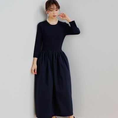 ＜Droite lautreamont (Women)＞ニットドッキングワンピース≪手洗い可能≫