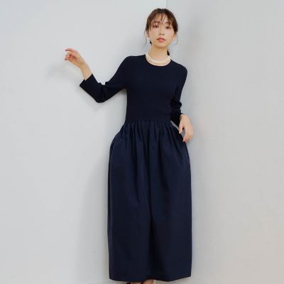 ニットドッキングワンピース≪手洗い可能≫