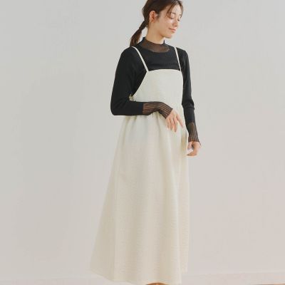 【ＷＥＢ限定】小花ジャガードキャミワンピース≪手洗い可能≫