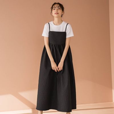 ＜Droite lautreamont (Women)＞【ＷＥＢ限定】小花ジャガードキャミワンピース≪手洗い可能≫
