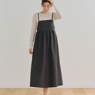 【ＷＥＢ限定】小花ジャガードキャミワンピース≪手洗い可能≫