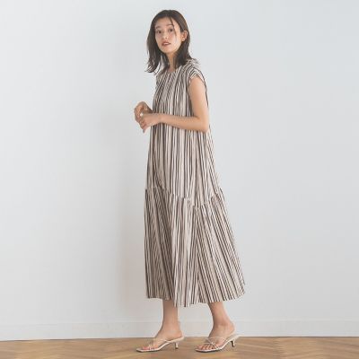 【ＷＥＢ限定】ワッシャーストライプワンピース≪手洗い可能≫