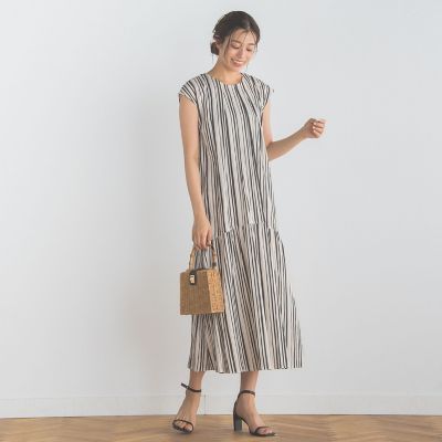 【ＷＥＢ限定】ワッシャーストライプワンピース≪手洗い可能≫