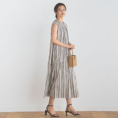 【ＷＥＢ限定】ワッシャーストライプワンピース≪手洗い可能≫