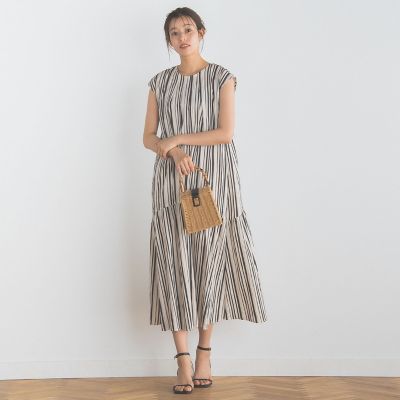 【ＷＥＢ限定】ワッシャーストライプワンピース≪手洗い可能≫