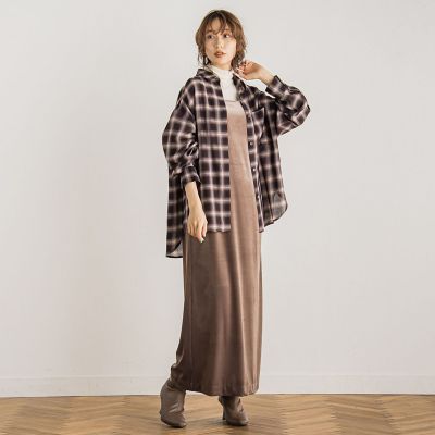 スノーベロアキャミワンピース≪手洗い可能≫