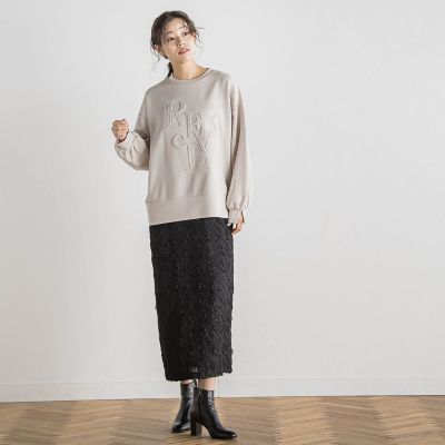 ハウンドトゥースカットジャガードワンピース≪洗濯機で洗える≫