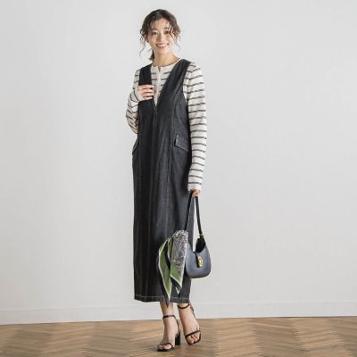 デニムジャンスカ≪洗濯機で洗える≫