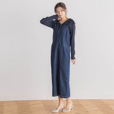デニムジャンスカ≪洗濯機で洗える≫