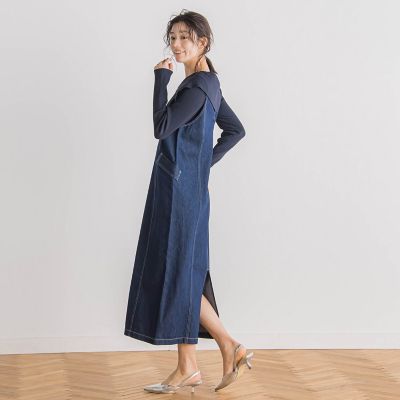 デニムジャンスカ≪洗濯機で洗える≫