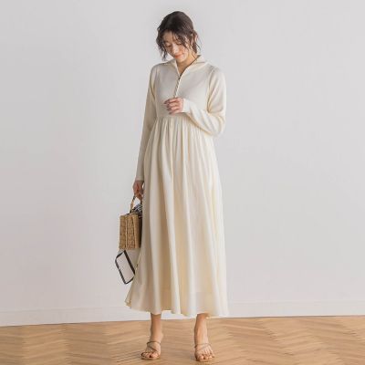 ハーフジップドッキングワンピース≪手洗い可能≫