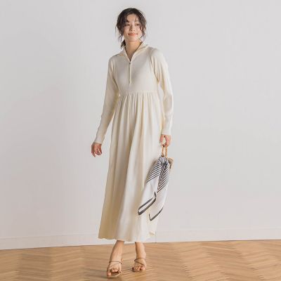ハーフジップドッキングワンピース≪手洗い可能≫