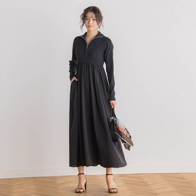 ハーフジップドッキングワンピース≪手洗い可能≫