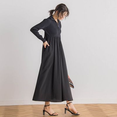 ハーフジップドッキングワンピース≪手洗い可能≫