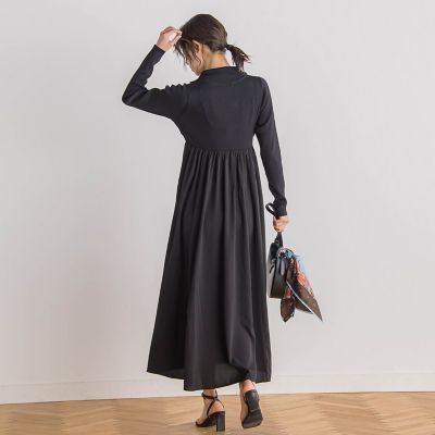ハーフジップドッキングワンピース≪手洗い可能≫