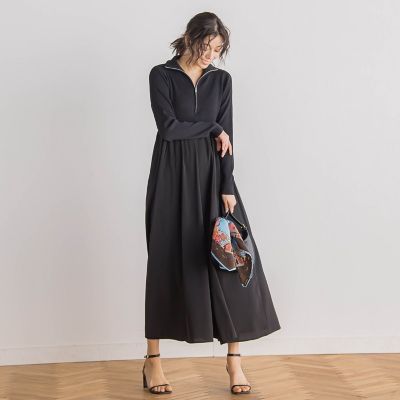 ハーフジップドッキングワンピース≪手洗い可能≫
