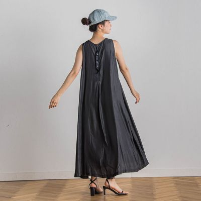 ドロワット ロートレアモン　【WEB限定】バイオシルクタックZIPワンピース WEB限定】バイオシルクタックZIPワンピース≪洗濯機で洗える