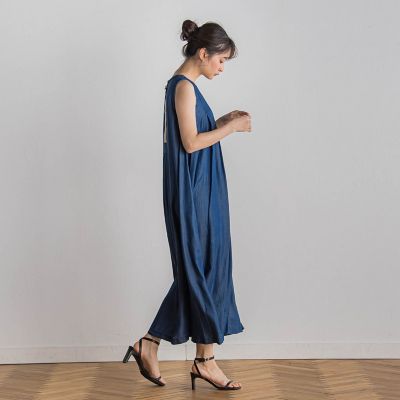 WEB限定】バイオシルクタックZIPワンピース≪洗濯機で