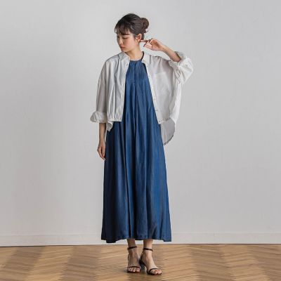 美品■ L'EQUIPE ■コットンシルクビエラフレアワンピース■グリーン■5万 a5fb64b09b0dea114150d6bed34424