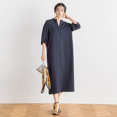 Droite lautreamont (Women)/ドロワットロートレアモン タンブラーブッチャーワンピース≪手洗い可能≫