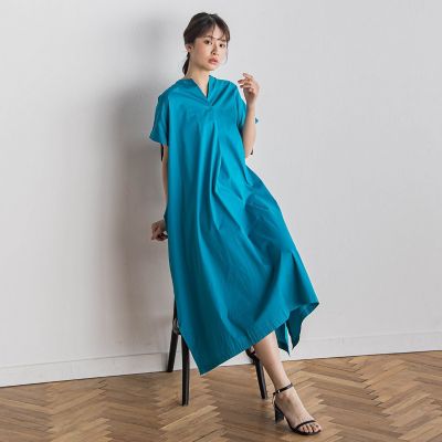 ＜Droite lautreamont (Women)＞綿ナイロンストレッチワンピース≪手洗い可能≫