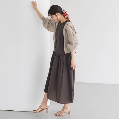 ナイロンタフタストレッチワンピース≪洗濯機で洗える≫